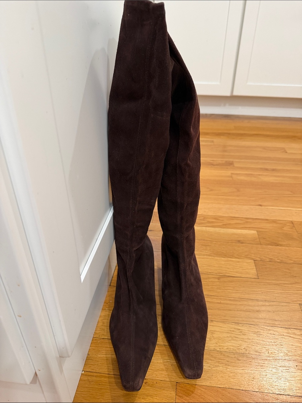 Stuart Weitzman Dark Brown Suede Over-the-Knee Boots
